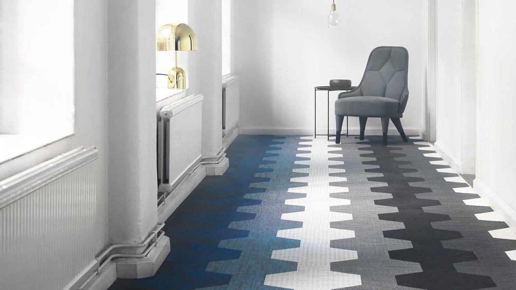 a creative flooring solution using tiles